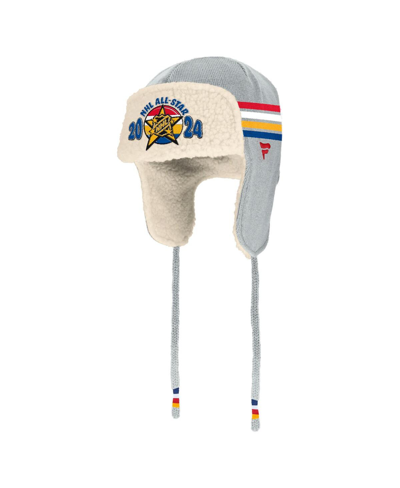 Shop Fanatics Men's  Gray, Cream 2024 Nhl All-star Game Trapper Knit Hat In Gray,cream
