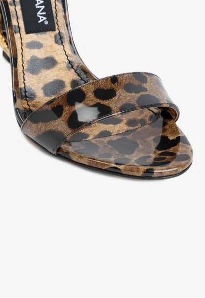 Shop Dolce & Gabbana 105 Leopard Print Sandals In Multicolor