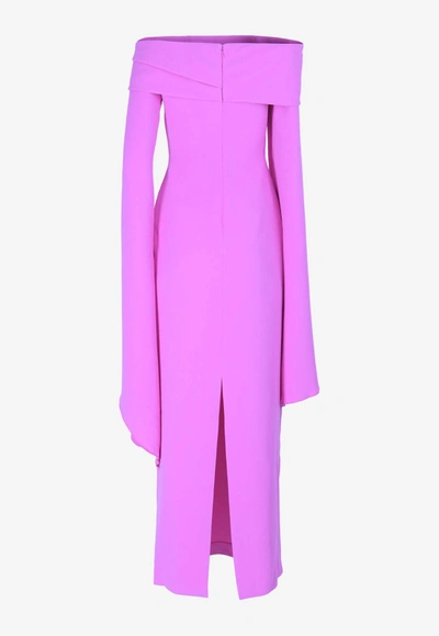 Shop Solace London Arden Off-shoulder Maxi Dress In Pink
