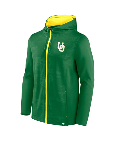 Shop Fanatics Men's  Green Oregon Ducks Ball Carrier Full-zip Hoodie