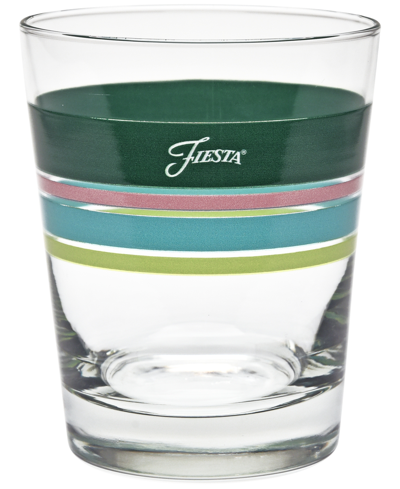 Fiesta Tropical Edgeline 15-ounce Dof Double Old Fashioned Glass, Set Of 4 In Multi