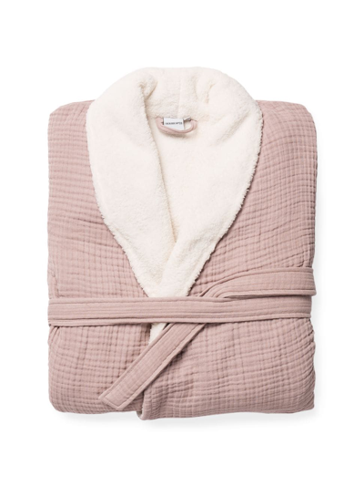 Shop House No. 23 Alaia Sherpa Robes In Dusty Rose