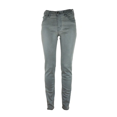 Shop Jacob Cohen Slim Fit Glitter Effect  Jeans & Pant In Gray