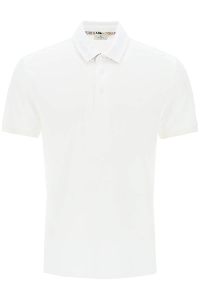 Shop Etro Polo Regular Fit In White