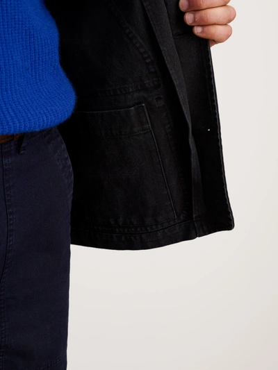 Shop Alex Mill Frontier Jacket In Canvas In Washed Black