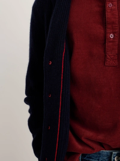 Alex Mill Ribbed Cardigan In Cashmere In Navy