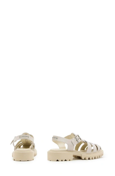 Shop Allsaints Nessa Fisherman Sandal In Chalk White