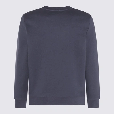 Shop Apc A.p.c. Dark Navy Cotton Sweatshirt In Blue