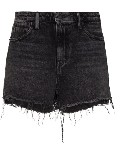 Shop Alexander Wang Farrah Denim Shorts In Black