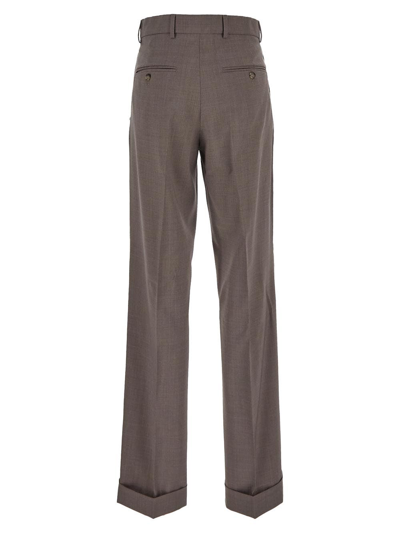 Shop Sportmax Ferito Trousers In Grey