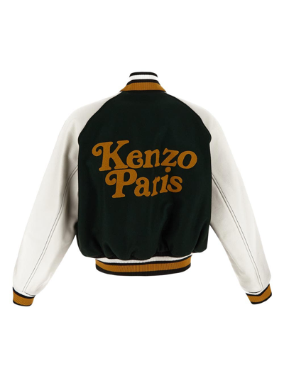 Shop Kenzo College Jacket In Green