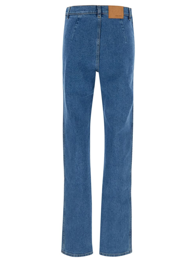 Shop Magda Butrym Denim Trouser In Blue