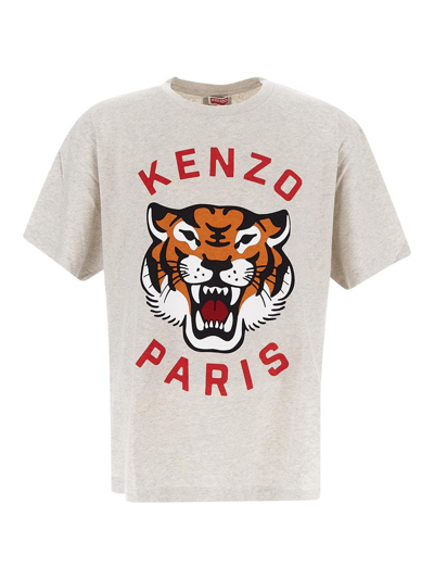 Shop Kenzo Cotton T-shirt In Grey