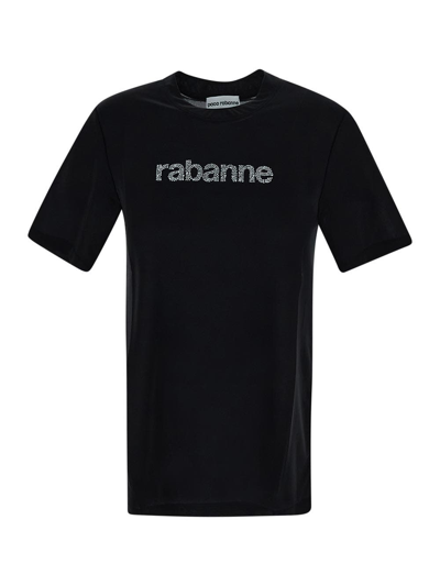 Shop Rabanne Logo Top In Black