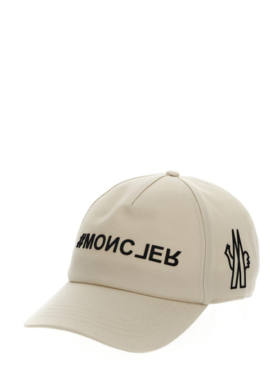 Shop Moncler Cotton Hat In Beige