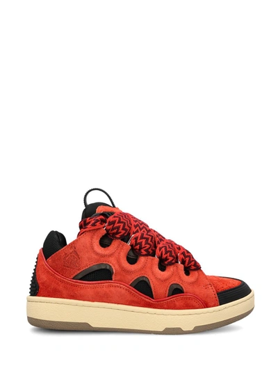 Shop Lanvin Sneakers In Poppy Red/black