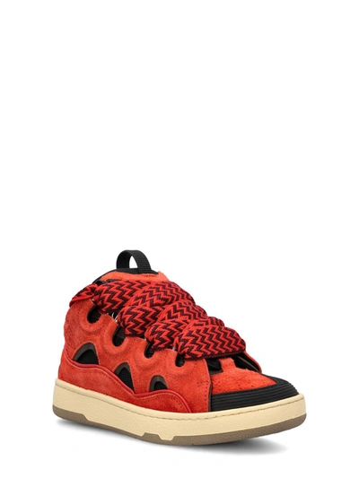 Shop Lanvin Sneakers In Poppy Red/black