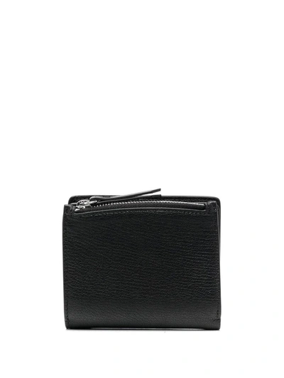 Shop Maison Margiela Bi-fold Wallet With Contrast Stitching In Black