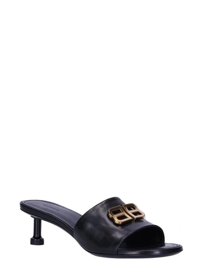 Shop Balenciaga Sandals In Black / Or