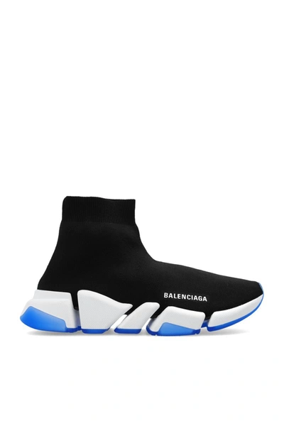Shop Balenciaga Sneakers In Black/white/blue