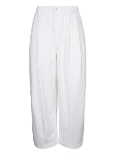 Shop Bottega Veneta Denim Pants Clothing In White