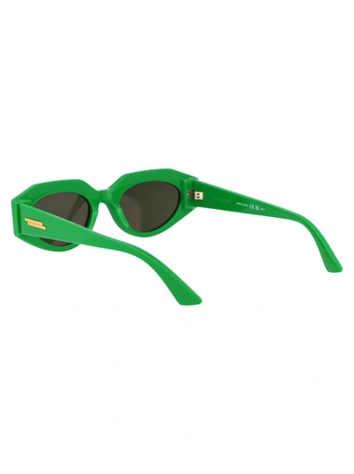 Shop Bottega Veneta Sunglasses In 005 Green Green Green