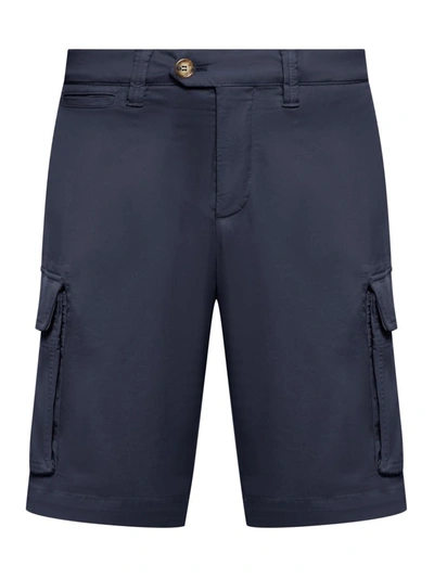 Shop Brunello Cucinelli Bermuda Shorts In Blue