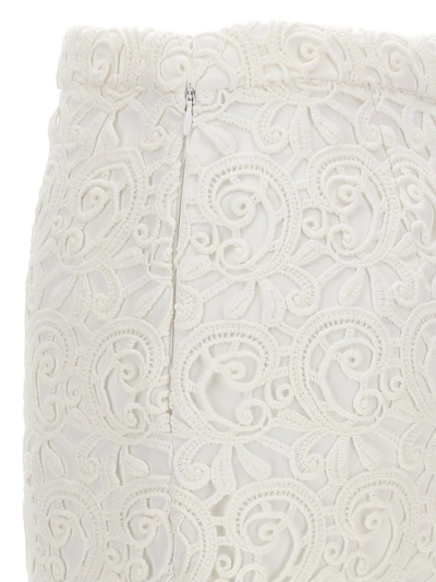 Shop Burberry Lace Skirt Skirts White