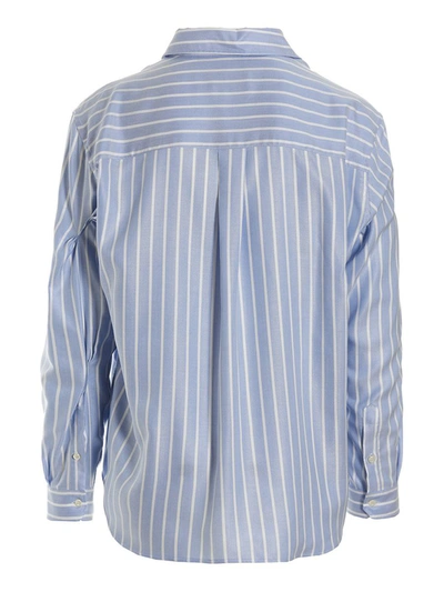 Shop 424 Striped Shirt In Blue