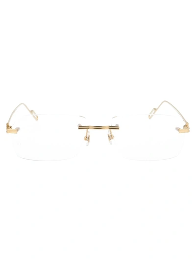 Shop Cartier Optical In 004 Gold Gold Transparent