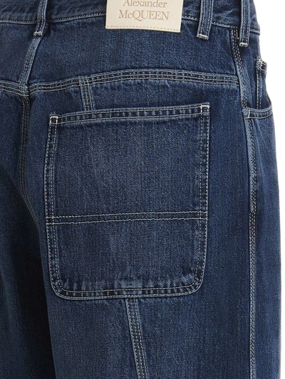 Shop Alexander Mcqueen Jeans Denim In Blue