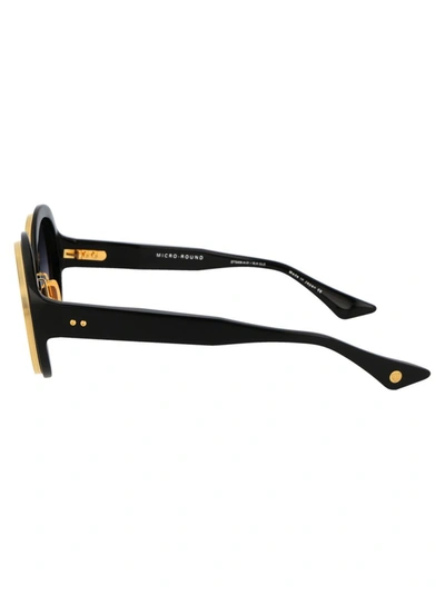 Shop Dita Sunglasses In 01 Black - Yellow Gold W/ Dark Grey To Clear Gradient