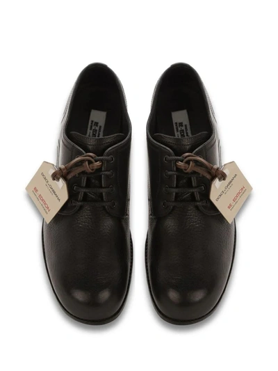 Shop Dolce & Gabbana Leather Derby In Black