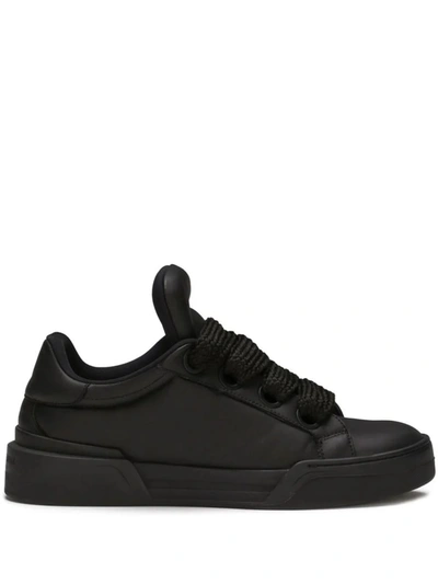 Shop Dolce & Gabbana Portofino Sneakers In Black