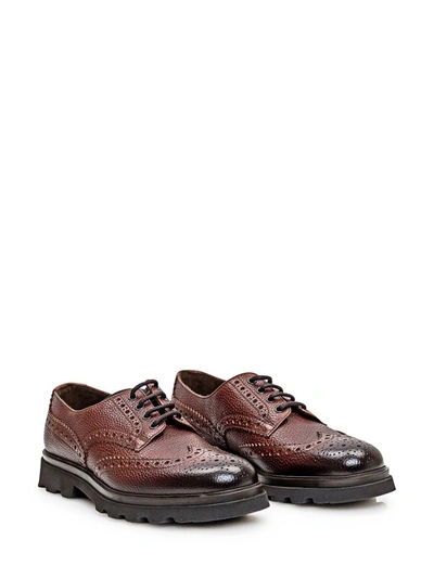Shop Doucal's Elen Leather Lace-up Shoes In Brown