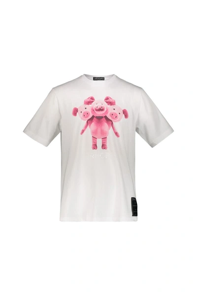 Shop Dr. Hope White T-shirt With Pig Print Clothing