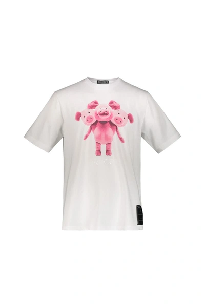 Drhope Dr. Hope White T-shirt With Pig Print Clothing In White