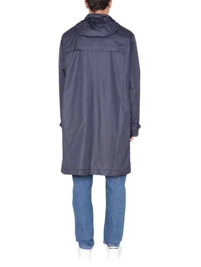 Aspesi "gallio" Waterproof Coat In Blue