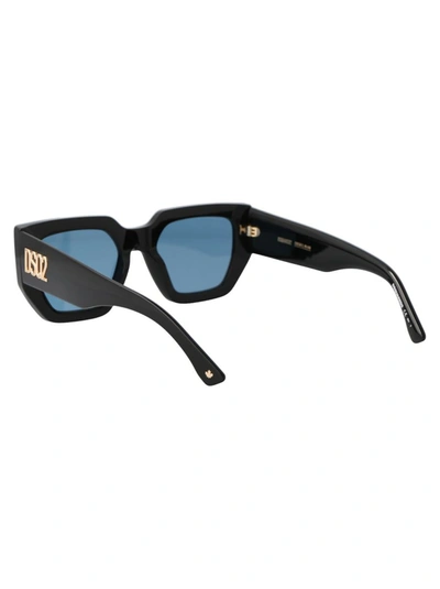 Shop Dsquared2 Sunglasses In Etjmt Black Teal