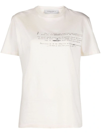 Shop Golden Goose Journey W`s Regular Short Sleeves T-shirt Clothing In White
