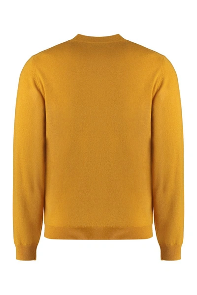 Shop Gucci Cashmere Crewneck Sweater In Yellow