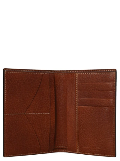 Shop Brunello Cucinelli Leather Wallet In Brown