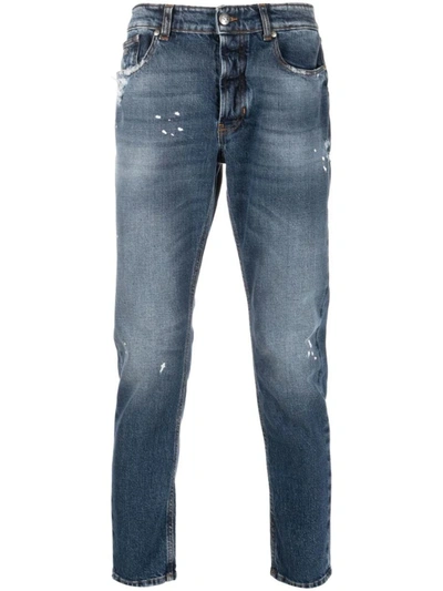 Shop John Richmond Lou Distressed Skinny Jeans In Blue
