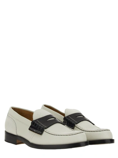 College Leather Loafers In White