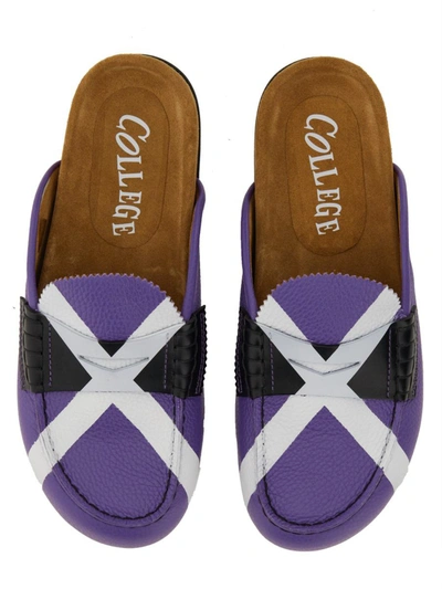 College Sabot With Iconic X In Purple