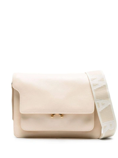 Shop Marni Trunk Soft - Medium Shoulder Bag In Avorio