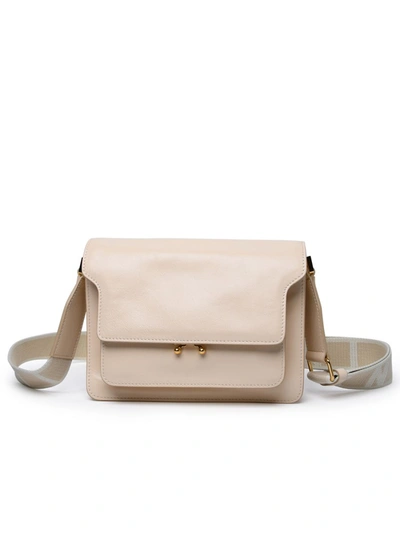 Shop Marni Trunk Soft - Medium Shoulder Bag In Avorio