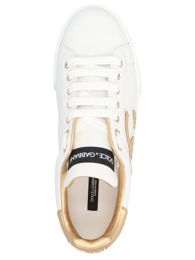Shop Dolce & Gabbana 'portofino' Sneakers In Gold