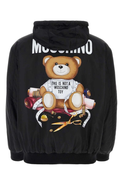 Shop Moschino Jackets In Black