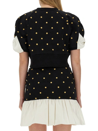Shop Nina Ricci Cropped Fit T-shirt In Black
